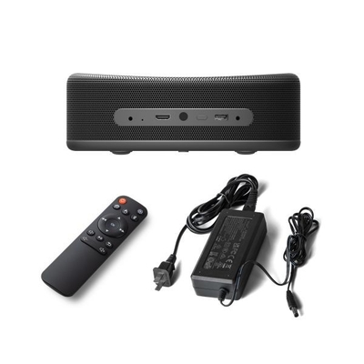 Máy chiếu di động thông minh 4k kim loại có đầu cắm USB màu đen
