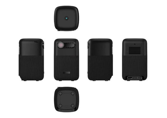 WIFI 2T2R Máy chiếu mini màu đen Pin 10000MAH để sử dụng cho các hoạt động ngoài trời