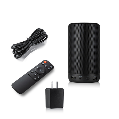Máy chiếu thông minh màu đen kim loại Điều chỉnh Keystone với kết nối USB HDMI