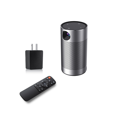854 * 480 Mini Wifi Máy chiếu Pico thông minh Máy chiếu Metalic HD DLP Pin 4400maH